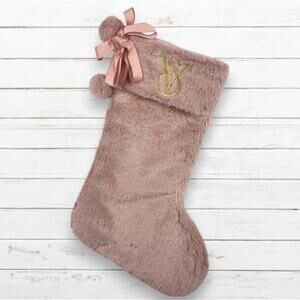 Victoria’s Secret Mauve Pink‎ Faux Fur Christmas Stocking